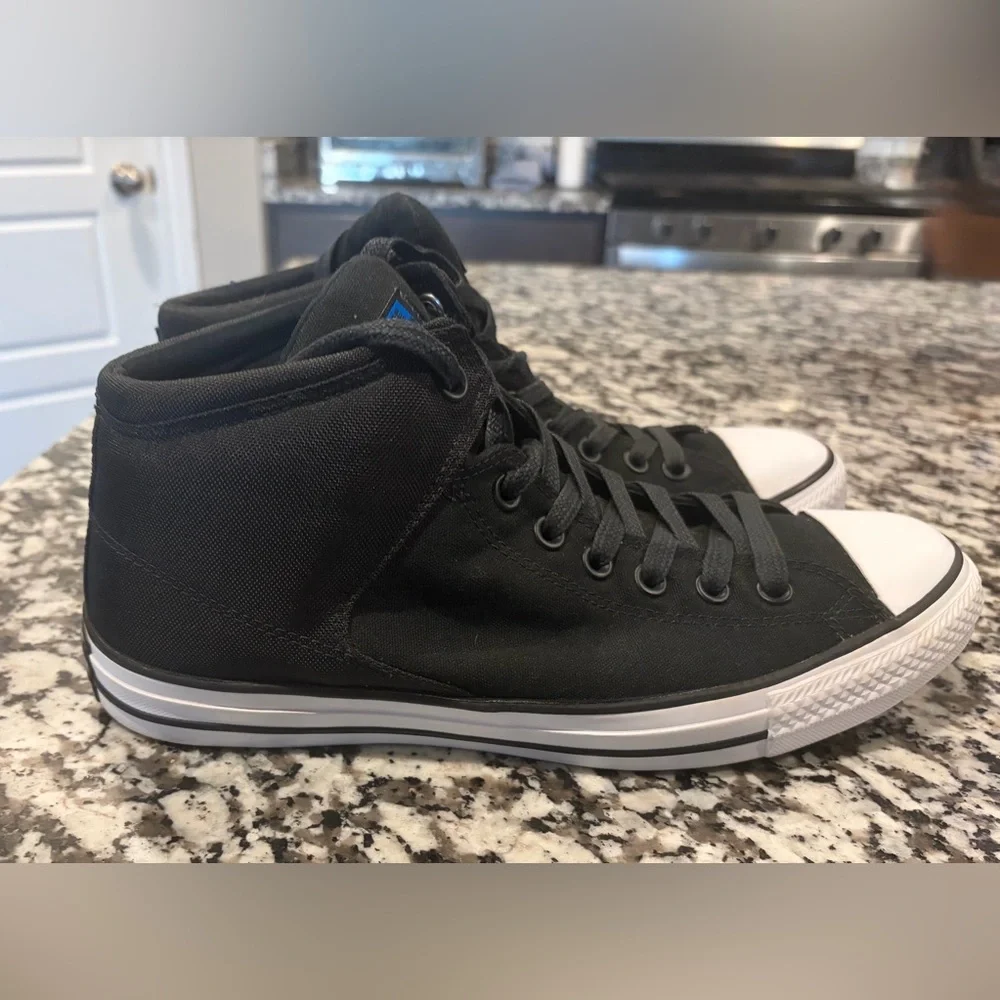 Men's Converse Black and White High Top Sneakers - Picture 2 of 5